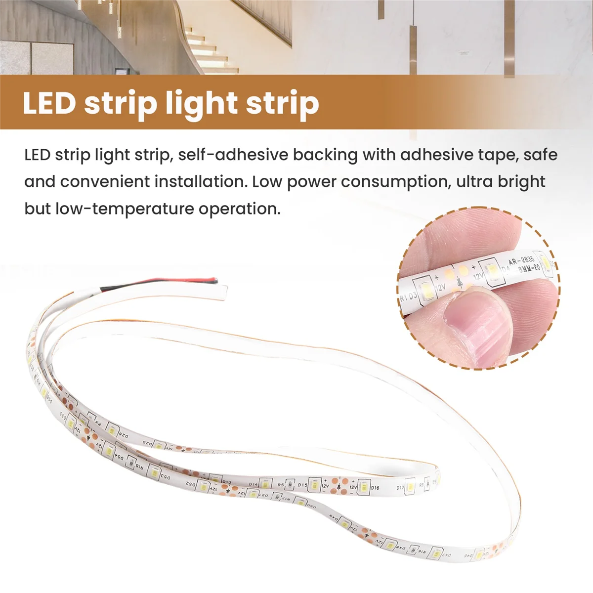 1M 60-3528 Водонепроницаемая светодиодная лента SMD DC12V (белая)