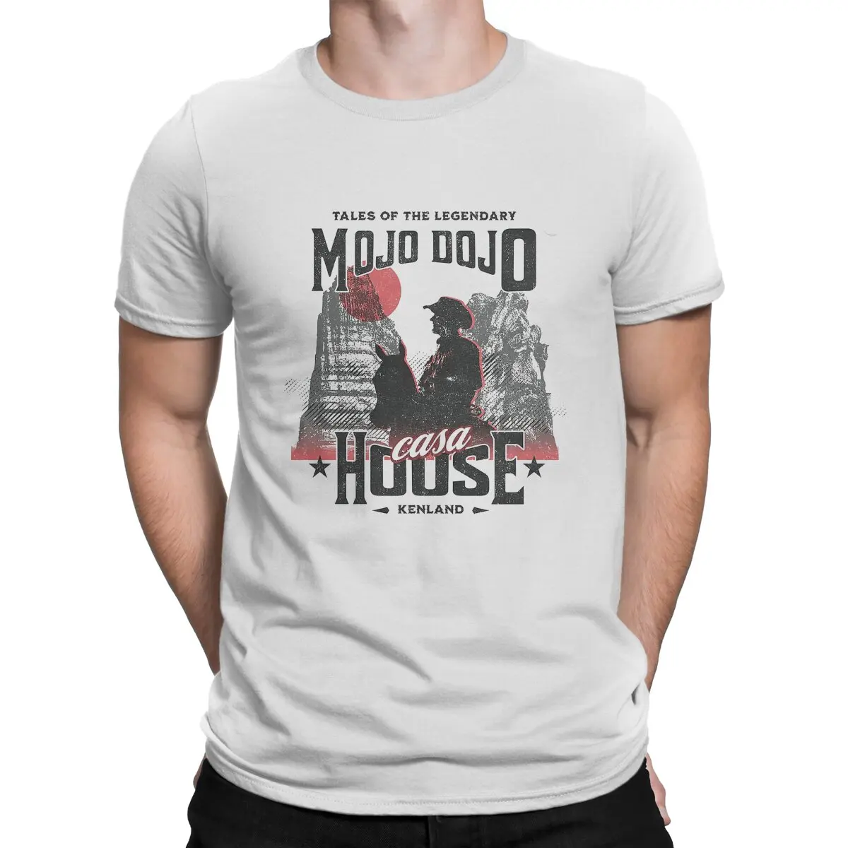 

Men's T-Shirt Kenland Leisure Pure Cotton Tee Shirt Short Sleeve M-Mojo Dojo Casa Houses T Shirts Round Neck Clothes New Arrival