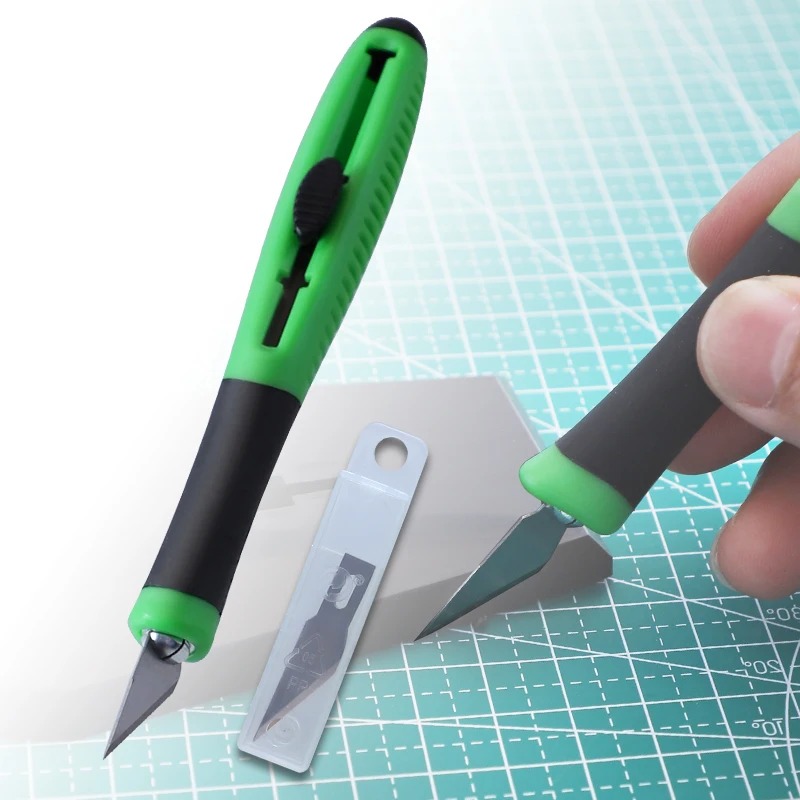 Набор Ремесленных Ножей С Выдвижным Острым Лезвием 5 Запасных Лезвий Ручной