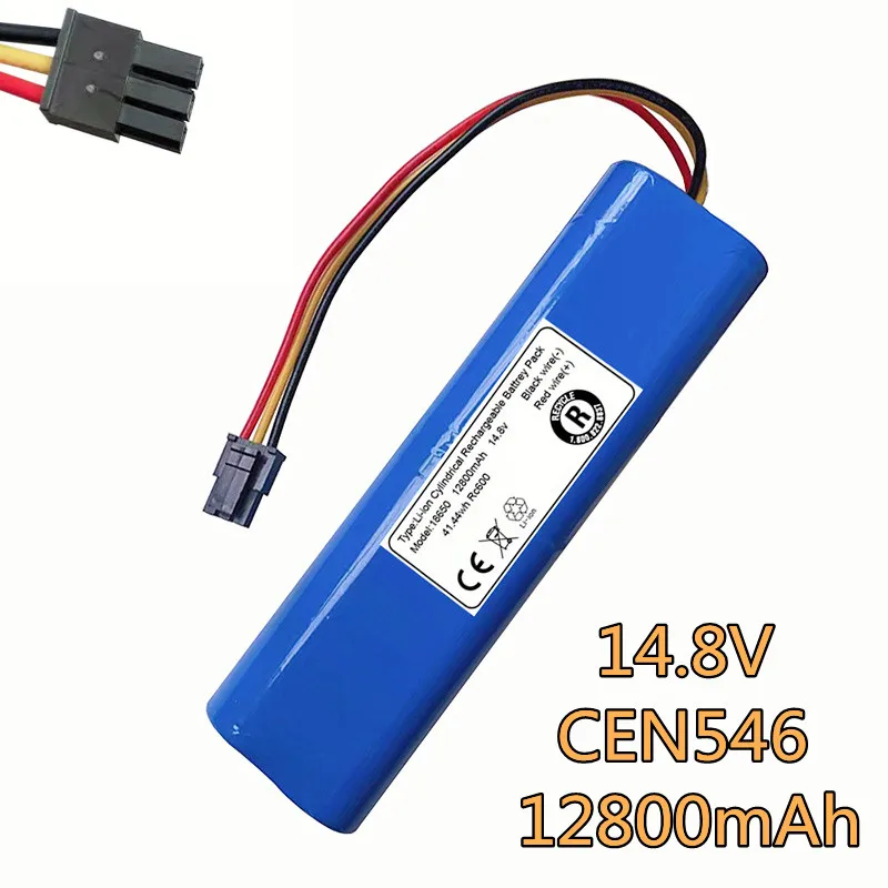 

100%,High capacity,14.8V 12800mAh Battery Pack for Sweeper CEN546 Cleaning The Robot Jisiwei I3 Carlos Alemany Cleaner