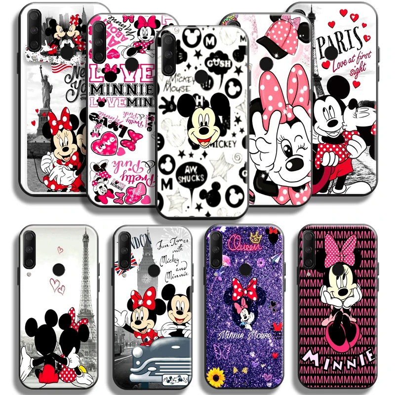 

Cartoon Minnie Mickey Mouse For Huawei Honor 10X 9X 8X Pro Lite Phone Case Coque Liquid Silicon Back Carcasa