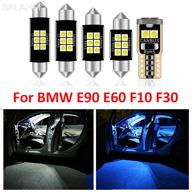 

23pcs LED Car Light Bulb Interior Lights Package Kit For BMW E90 E60 F10 F30 T10 5050 Dome Trunk License Plate Lamps Accessories