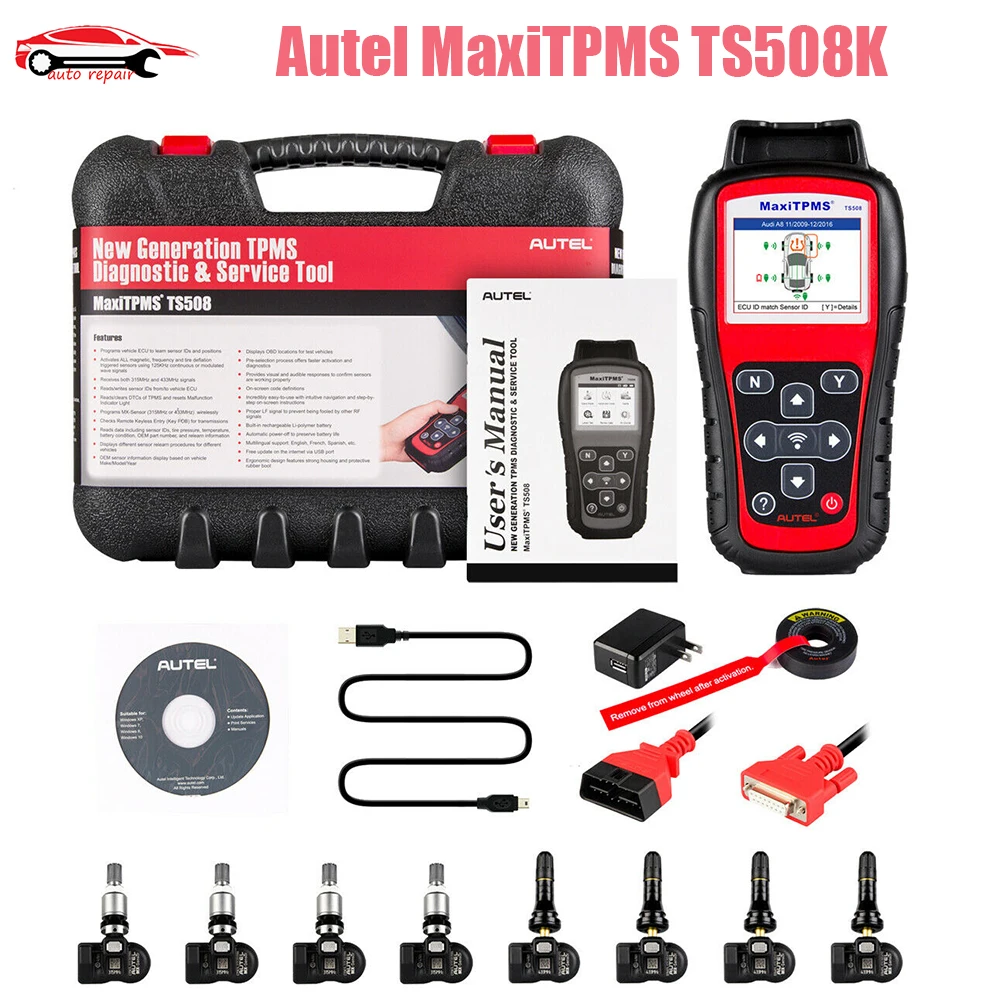Инструмент программирования Autel MaxiTPMS TS508K TPMS алтарь MX-Sensor 433 315 МГц TPMS датчик давления в шинах диагностические инструменты для ремонта шин