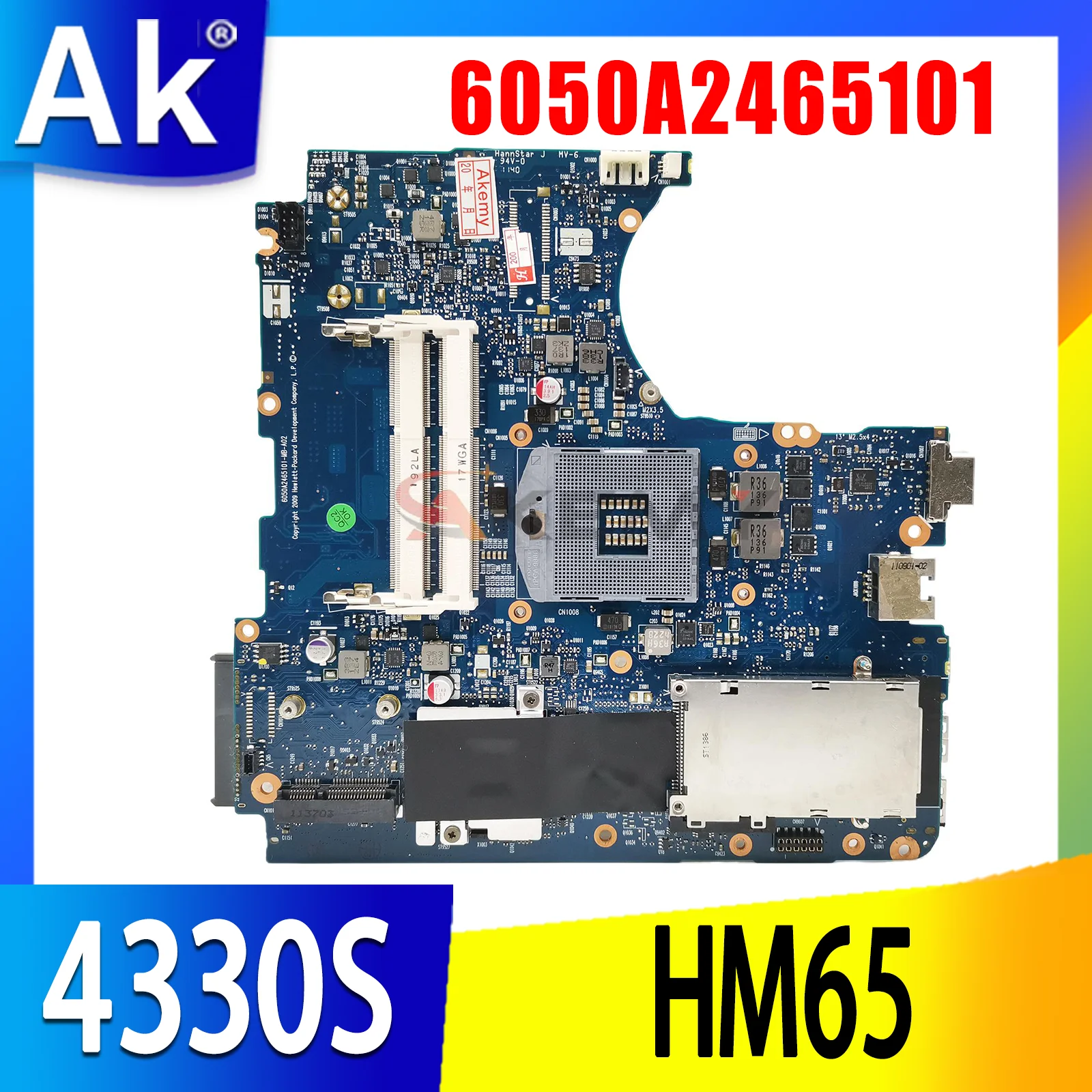 

658333-001 658333-501 High Quality Mainboard For HP 4430S 4330S Laptop Motherboard 6050A2465101-MB-A02 HM65 100% Full Tested OK