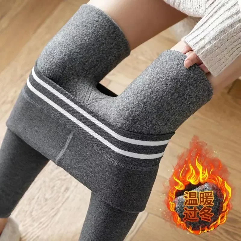 

2022 Autumn and Winter Models Plus Velvet Thick Leggings Women Outer Wear High Waist Hip Lift Foot Imitation Cashmere Yoga Pants