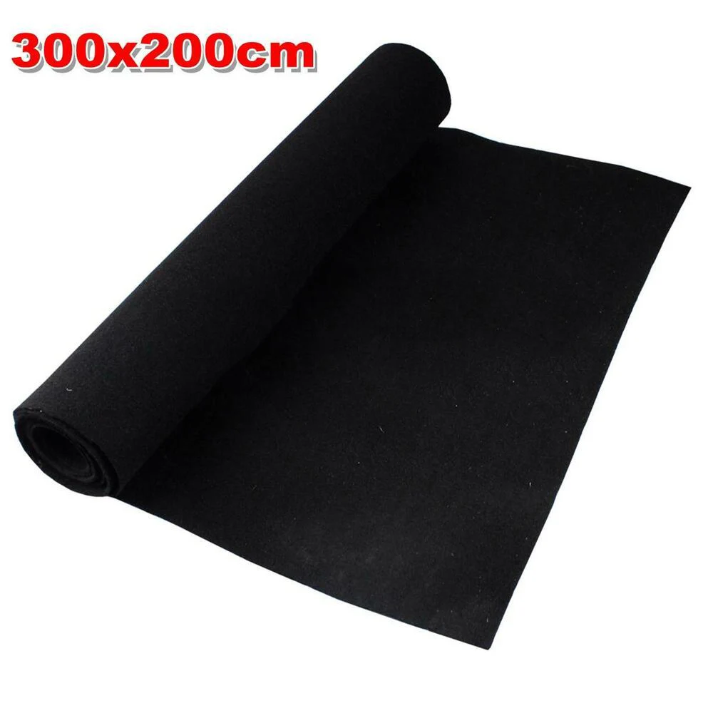 3x2M Marine Felt Mat Carpet Boat Yacht Pickup Under Cabin Deck Plating Black