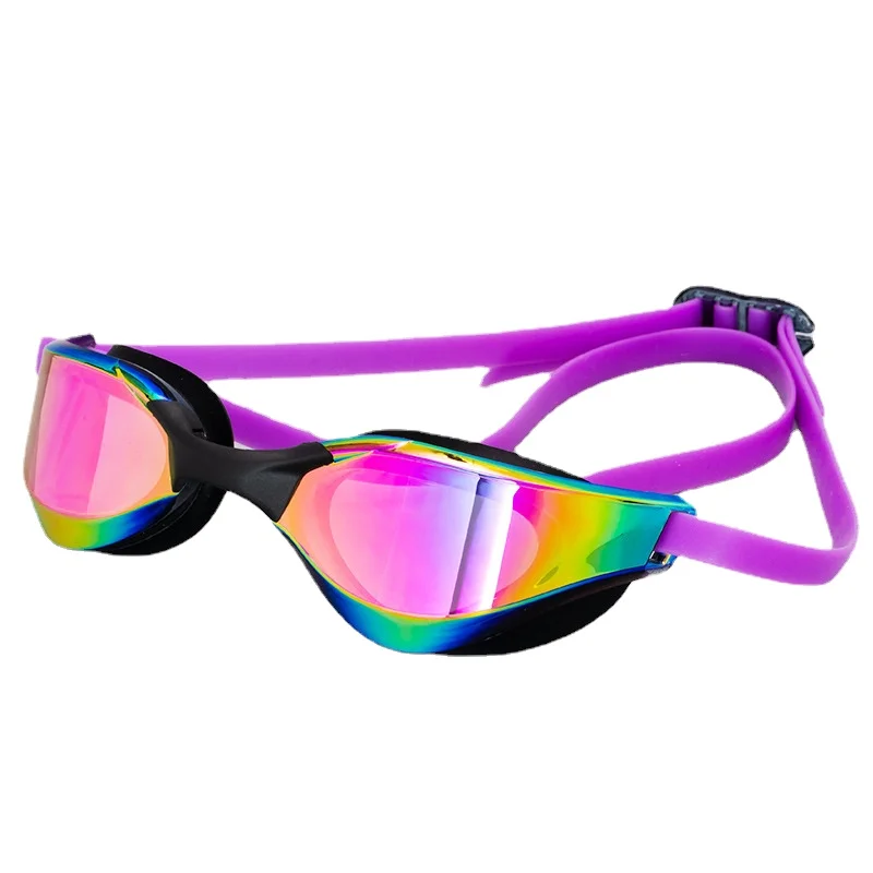 

New Silicone Professional Race Waterproof Plating Anti-fog Swim Glasses Anti-UV Men Women Eyewear Swimming Goggles Swimming Caps