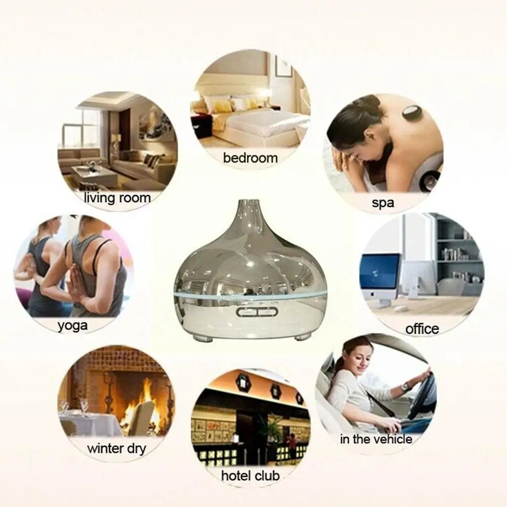 

Electroplate Aroma Diffuser Aromatherapy Humidifier 300ml Ultrasonic Oils Humidificador 4 For Home Decor Office Bpa Fr B8x0