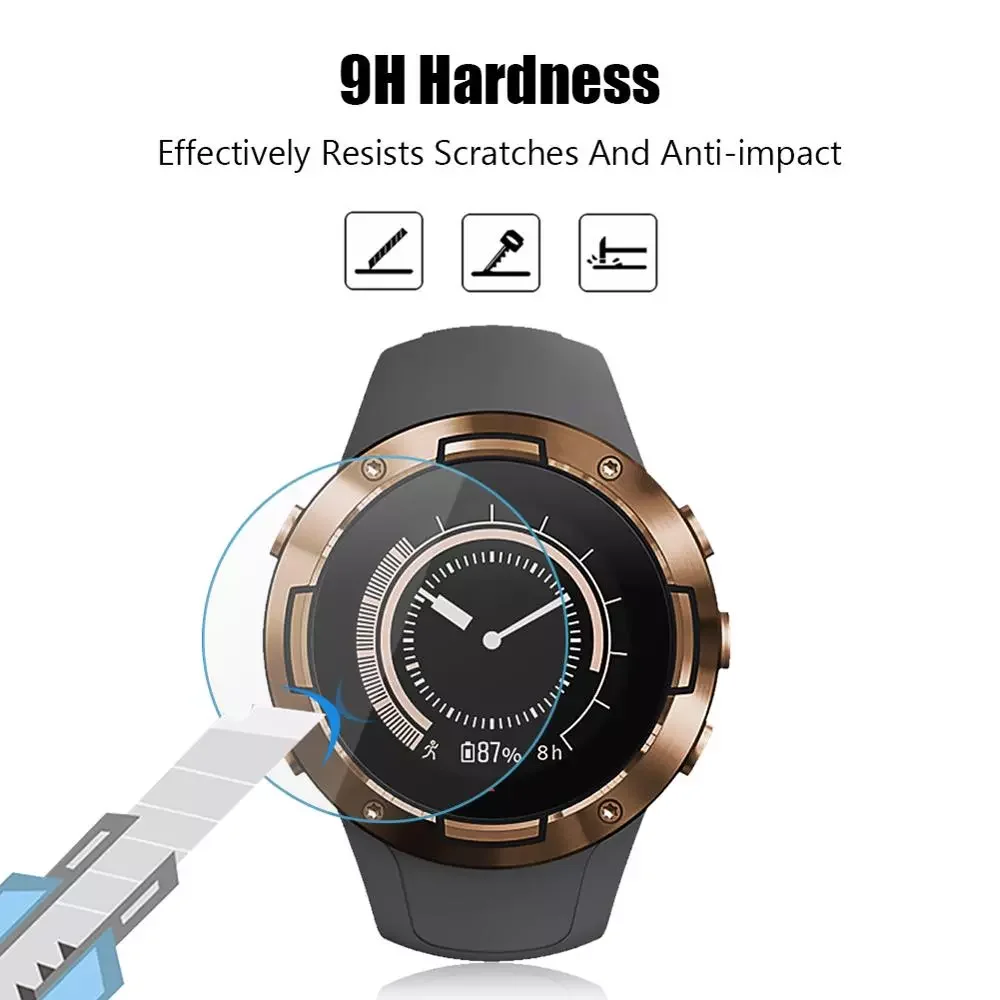 

2pcs Tempered Glass Screen Protector for Suunto 5 Watch Protective 3D Cover Watch Screen Tempered Glass