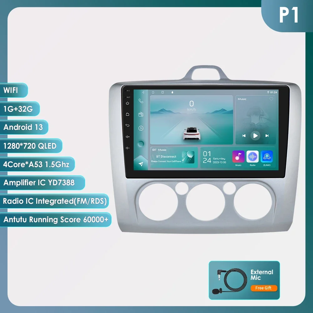 

Автомагнитола 2DIN для Ford Focus EXI MT 2 3 Mk2 Mk3, мультимедийный плеер с GPS, для Carplay, автомобильная стереосистема, 2004, 2005, 2006, 2007, 2008 -2011, Android