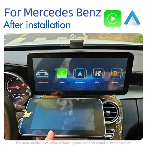 Беспроводной экран Carplay для Mercedes C Class W205 GLC X253 C180 C200 300 350 2015-2018 Автомобильный мультимедийный плеер Android Auto Radio