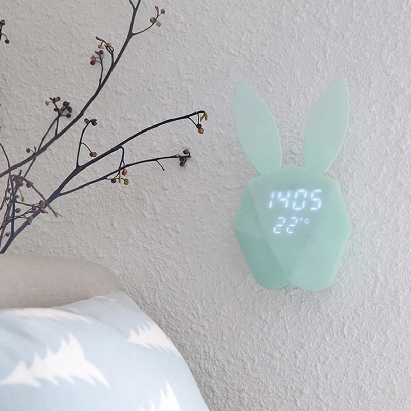 Детские электронные часы с изображением кролика и восхода солнца |