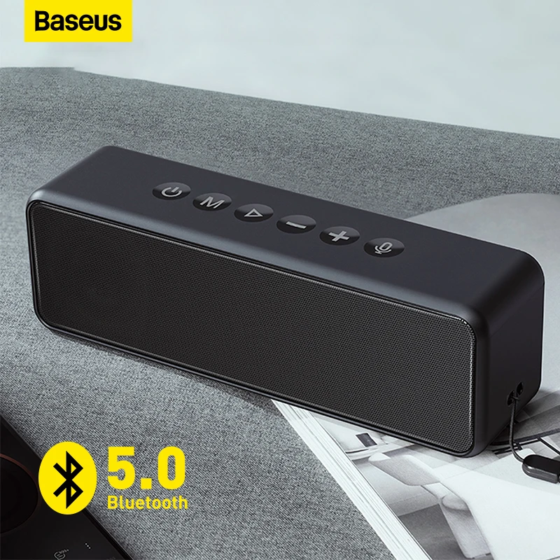 

Baseus Portable Wireless Bluetooth Speaker 20W Bass Boost EQ Mode IPX6 Waterproof Bluetooth 5.0 Speakers, Support TF-card AUX