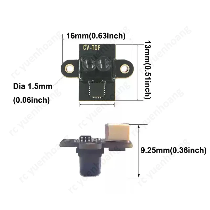 Модуль инфракрасного измерения расстояния SkyDEl1PCS 3.5-5.5V DToF, 20-8000 мм, 50 Гц, 0.6 г, легкий, совместим с UART I2C, для радиоуправляемых моделей (art.: 3920dc603ecf0) - 3920dc603ecf0