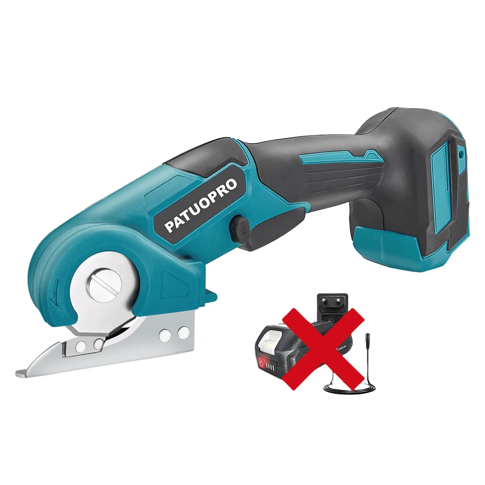 PATUOPRO 6 мм аккумуляторные электрические ножницы 80 Вт для резки ковровой ткани, пластика и кожи, электроинструмент для батареи Makita 18 В (без батареи)