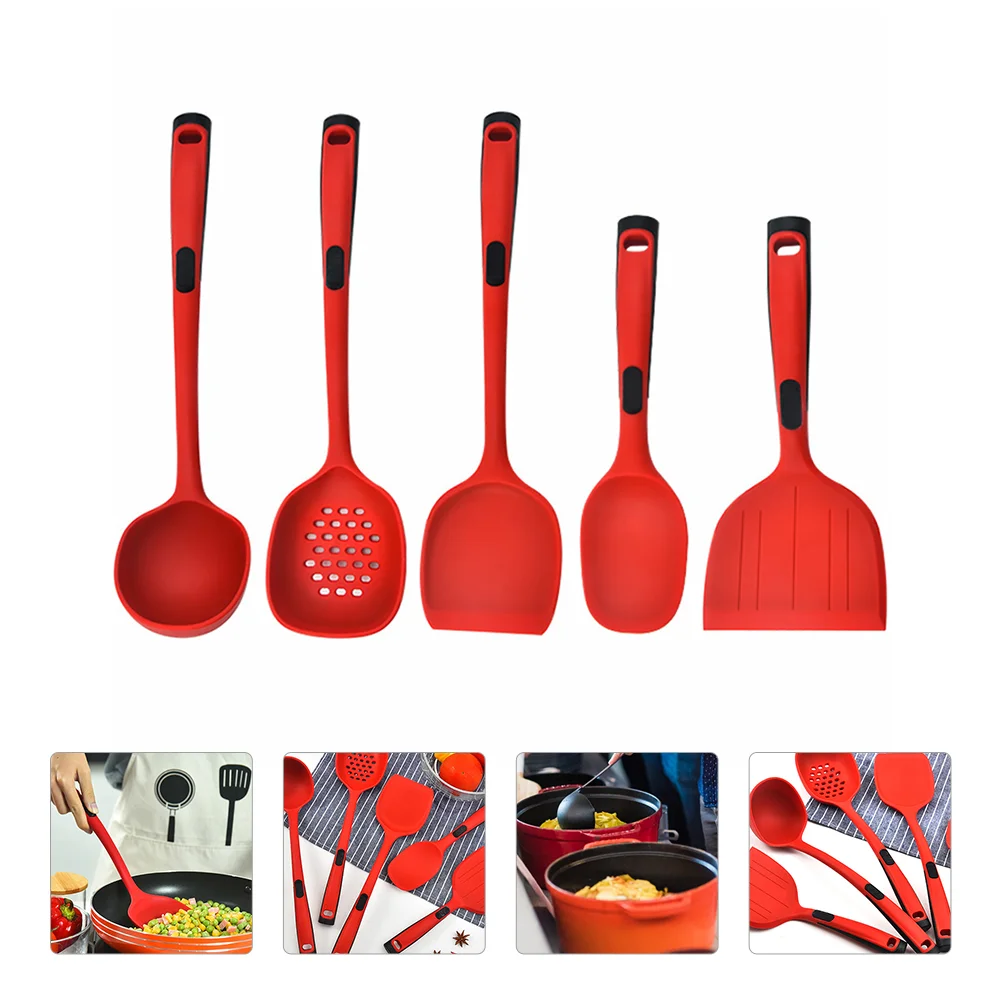 

Kitchen Silicone Cooking Spatula Ladle Utensil Utensils Tools Turner Gravy Slotted Cookware Metal Kitchen accessories