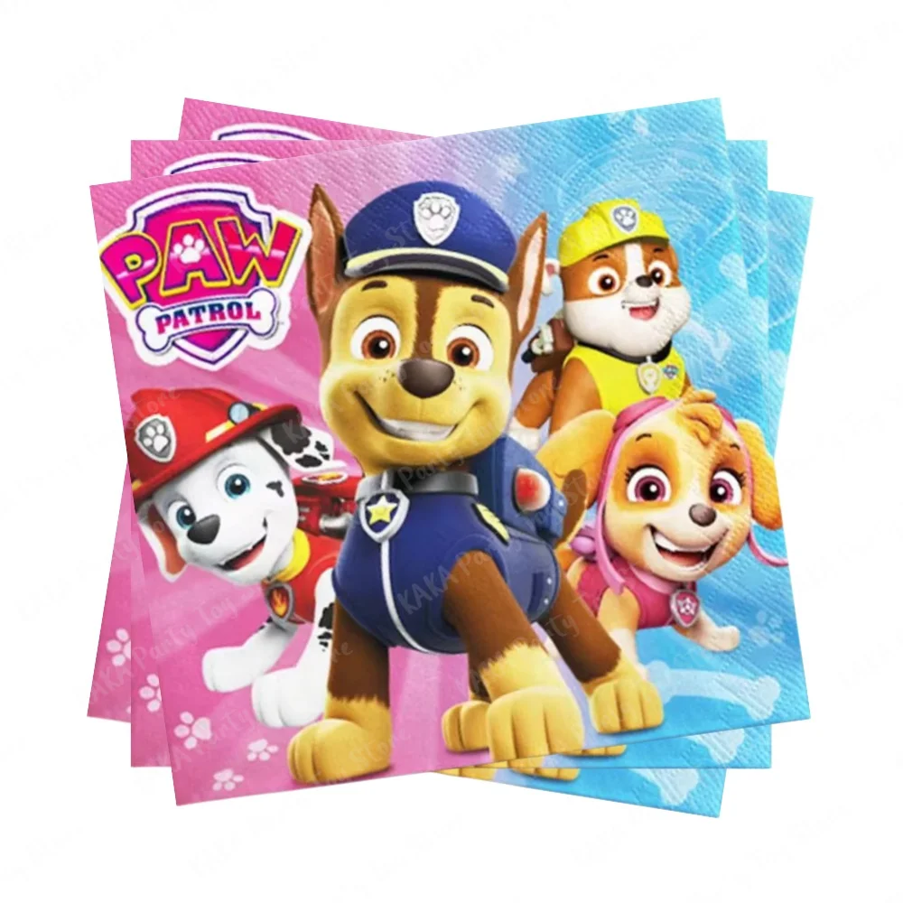 

Одноразовые бумажные салфетки Paw Patrol