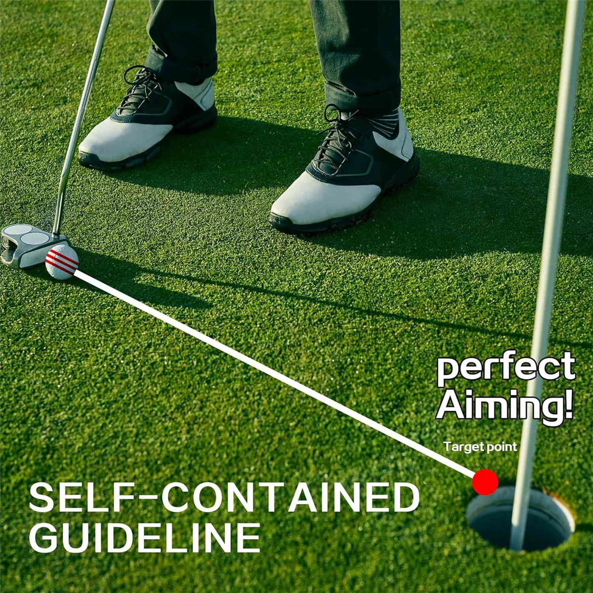 Трафарет для маркера игры в гольф с 4 цветными маркерами тройные линейные маркеры