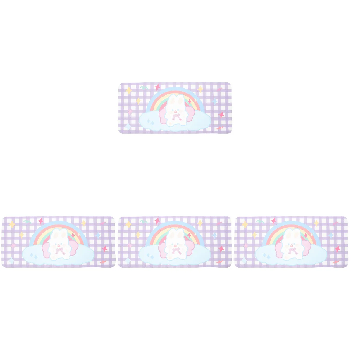 

4pcs Computer Laptop Mat Cartoon Desktop Mat Decoration Kawaii Pad