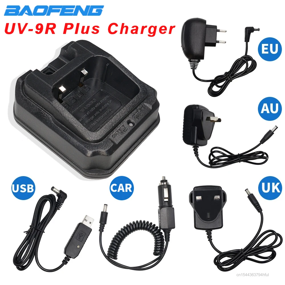 Baofeng UV-9R Plus EU/US/UK/USB/Car Battery Charger for Baof