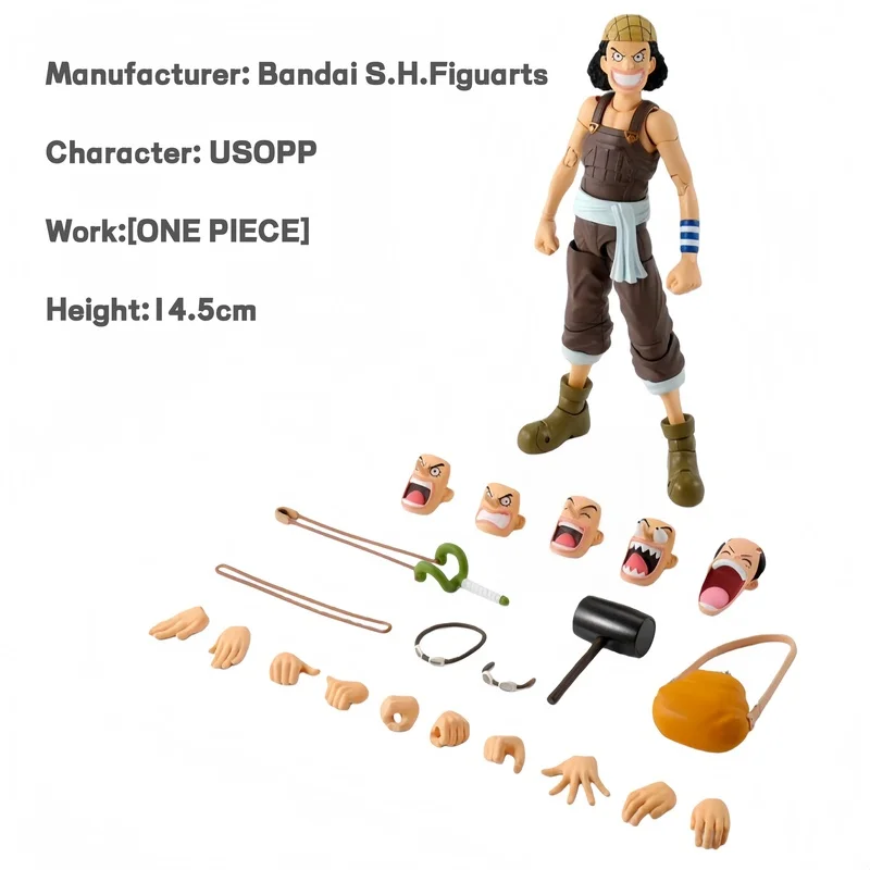 В наличии: Оригинальная коллекционная фигурка Bandai Namco SHFiguarts One Piece Usopp Romance Dawn, модель для сборки, игрушка для мальчиков, подарок (art.: 3920d7fbd4a0b) - 3920d7fbd4a0b