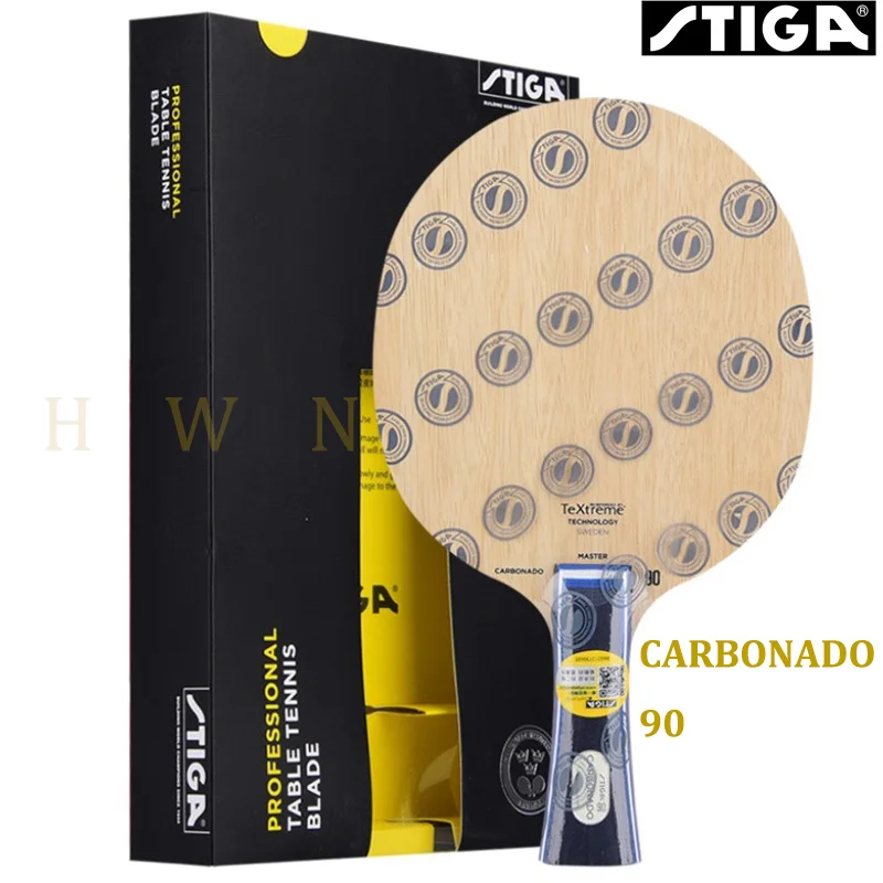 Оригинальное лезвие STIGA CARBONADO 90 для настольного тенниса, профессиональное, очень атакующее, 5 + 2, карбоновое лезвие для пинг-понга с гибкостью
