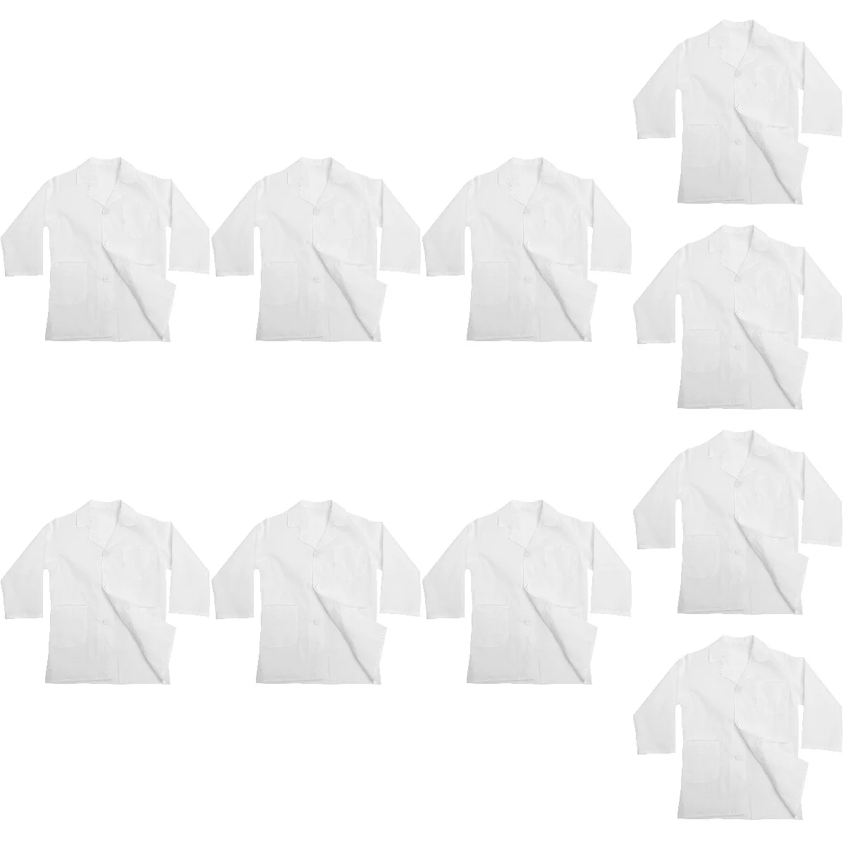 

10 PCS Pink Outfits Children's Lab Coat Cloth Scientist Kids White Coats Decorate Costume Decorative Clothes