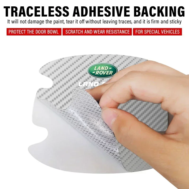 4 шт./компл. наклейка на дверную ручку автомобиля углеродное волокно устойчивая к