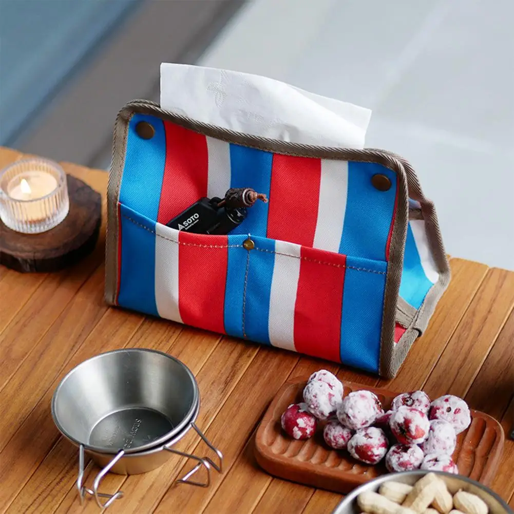 

Outdoor Portable Tissue Box Multifunctional Oxford Cloth Paper Storage Box Dispenser For Camping Hiking Picnic Dropshipping