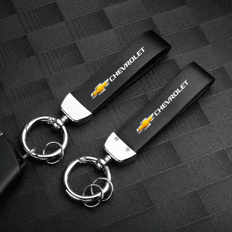 Кожаный брелок для ключей с логотипом автомобиля подвеска интерьера Chevrolet Corsa Aveo