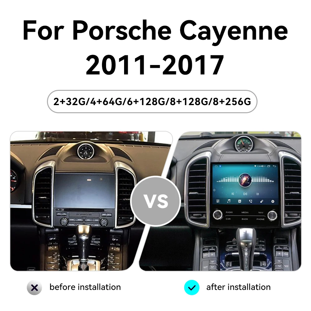 Фото 7-дюймовый экран, Android 13, GPS-навигация, автомагнитола с CarPlay для Porsche Cayenne 2010-2017, мультимедийный проигрыватель, аудиосистема с DSP. №5