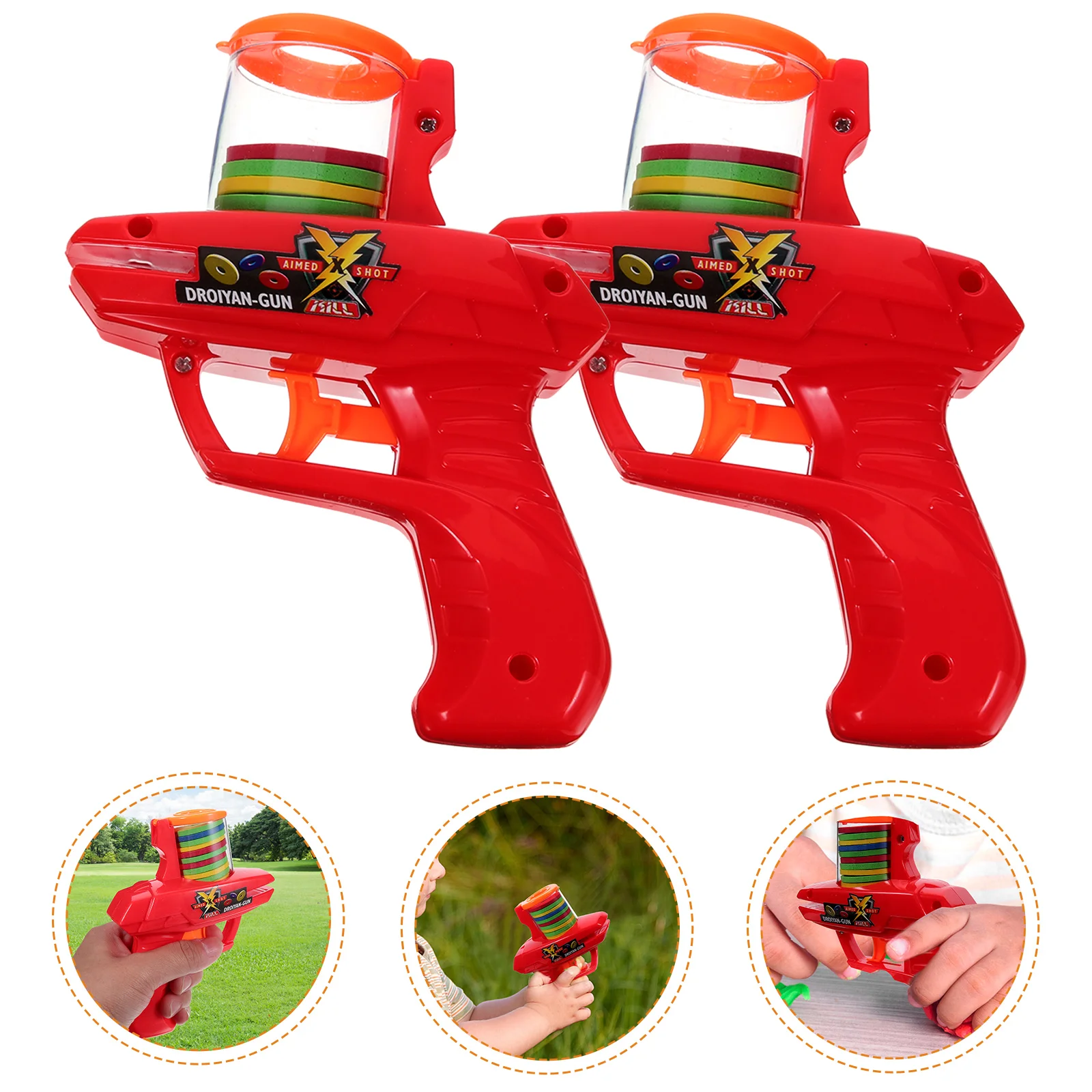 

2 Pcs Kids Kitten Toys Disc Launcher Outdoor Play Toys Kids Training Flight Toddler Interactive Plastic Funny