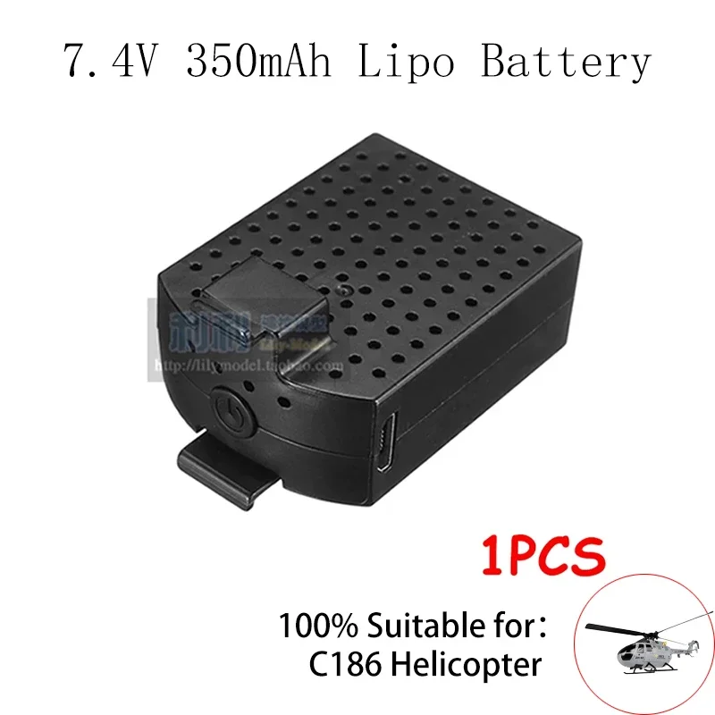 Аккумулятор оригинальный 7 4 В 350 мА/ч для радиоуправляемого вертолета C186 BO-105 / E120