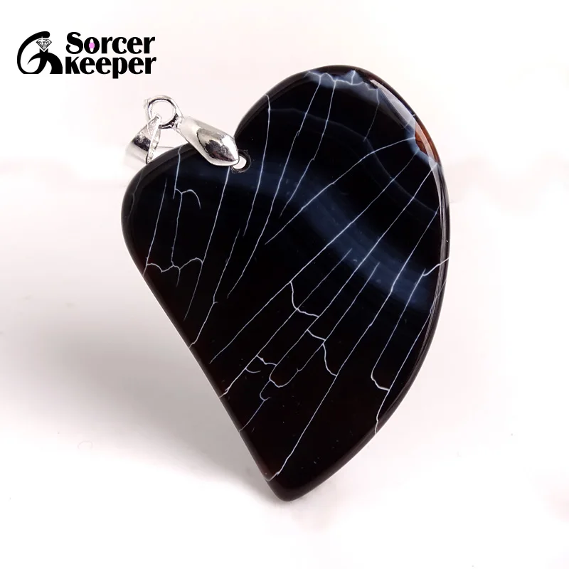 Модный кулон в форме сердца для женщин и мужчин подвеска из натурального