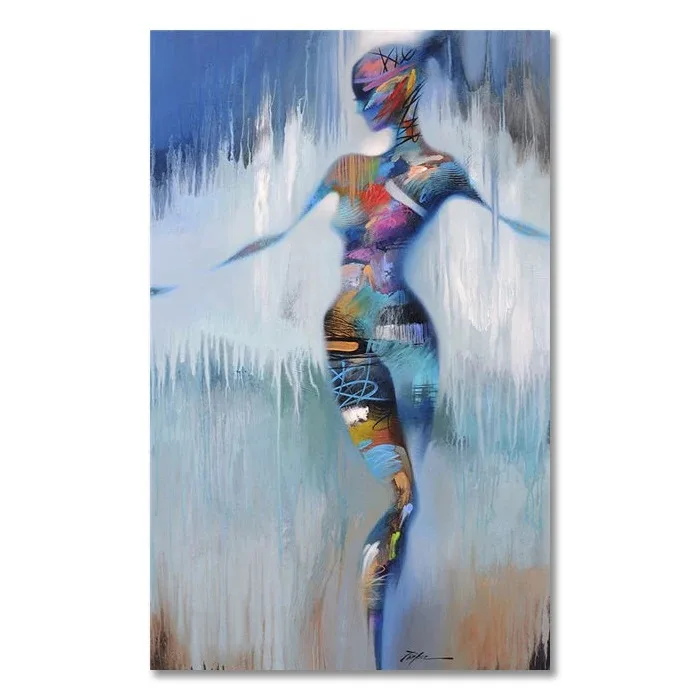 

Абстрактная картина маслом "Женское тело", HALFLEMART