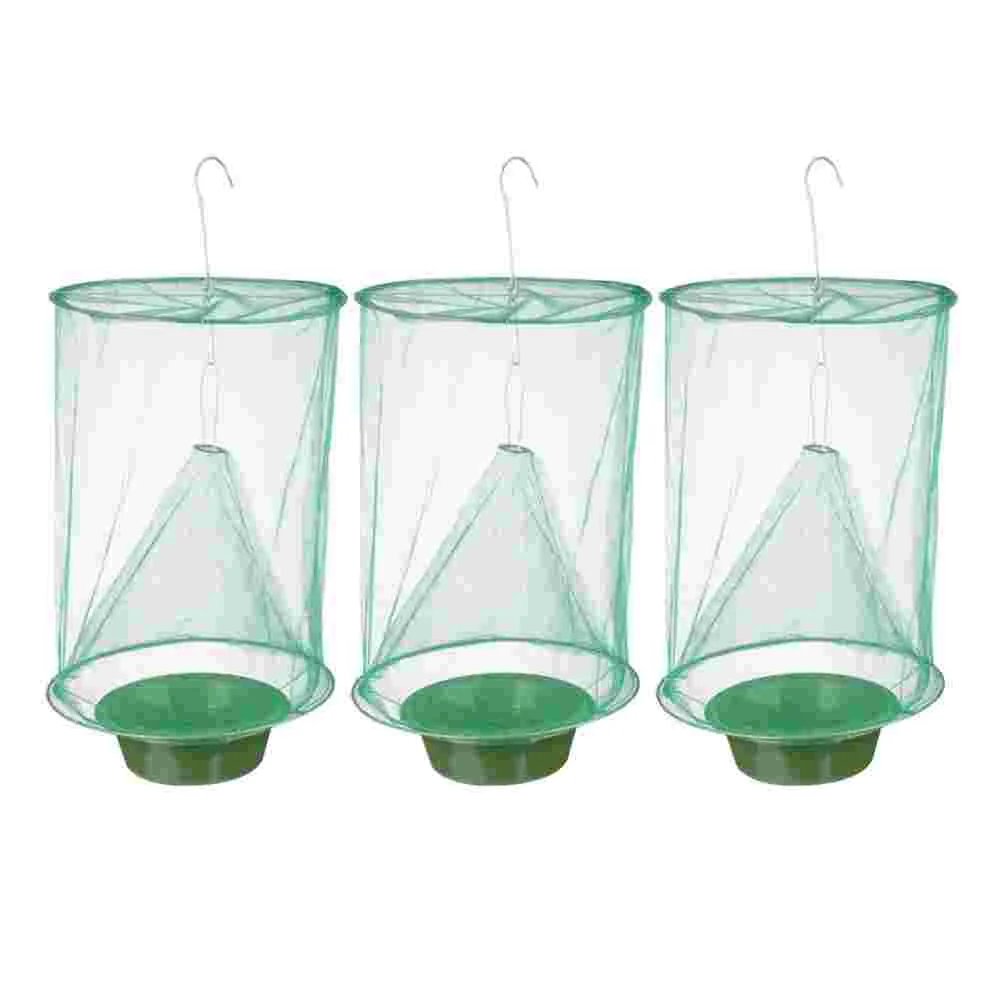 

3 Pcs Reusable Fly Catcher Hanging Fly Cage Net Trap Pest Bug Catching Cages