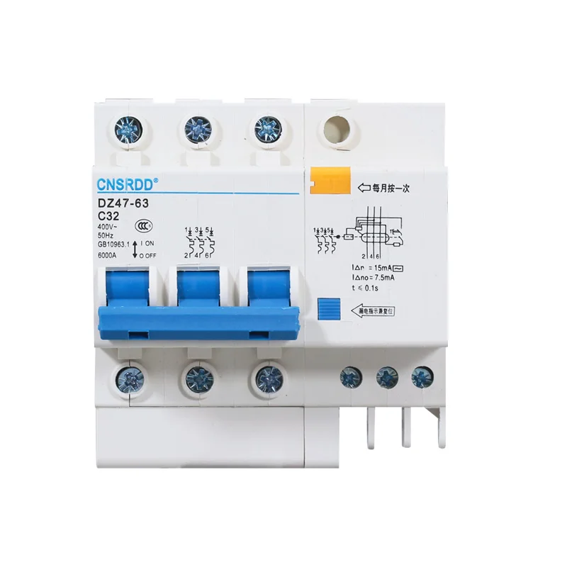 Фонарь защиты от перегрузки фонарь 1P + N 2P 3P 3P + N 4P 6A 10A 16A 20A 25A 32A 40A 50A 63A 80A 100A 125A