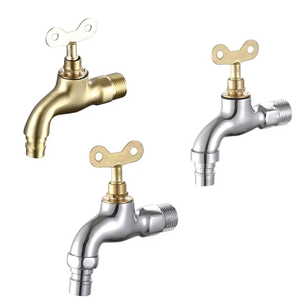 

Stainless Steel Water-tap Screw Thread G1/2 Fast Open Faucet Wall Mounted Basin Faucets Washing Machine Cold Water Tap Bathroom