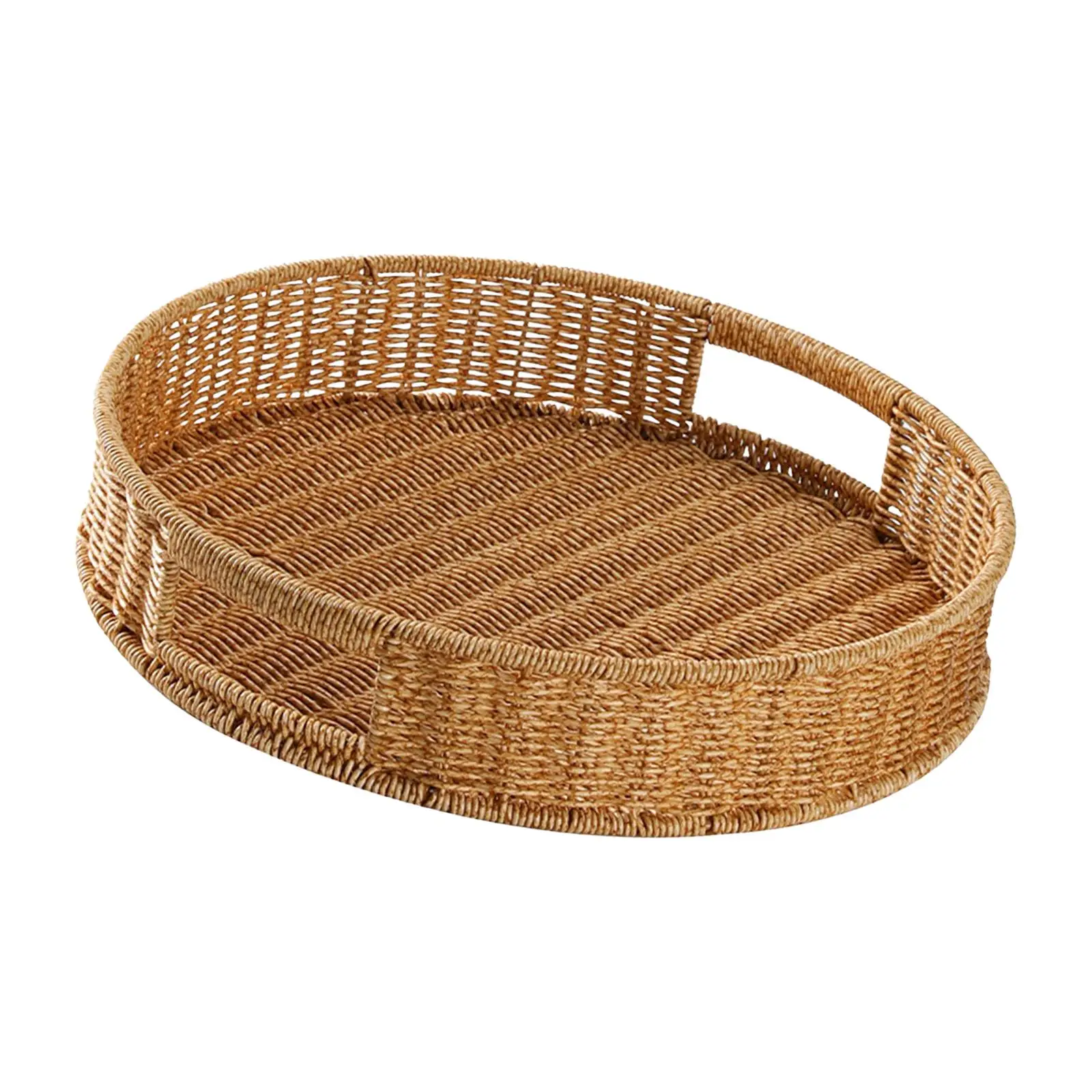

Imitation Rattan Weaving Basket Food Storage Platters for Fruits Toiletries