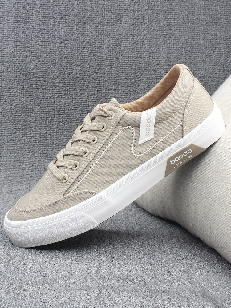 2024 весенняя новая мужская обувь парусиновая с низким берцем на шнуровке из