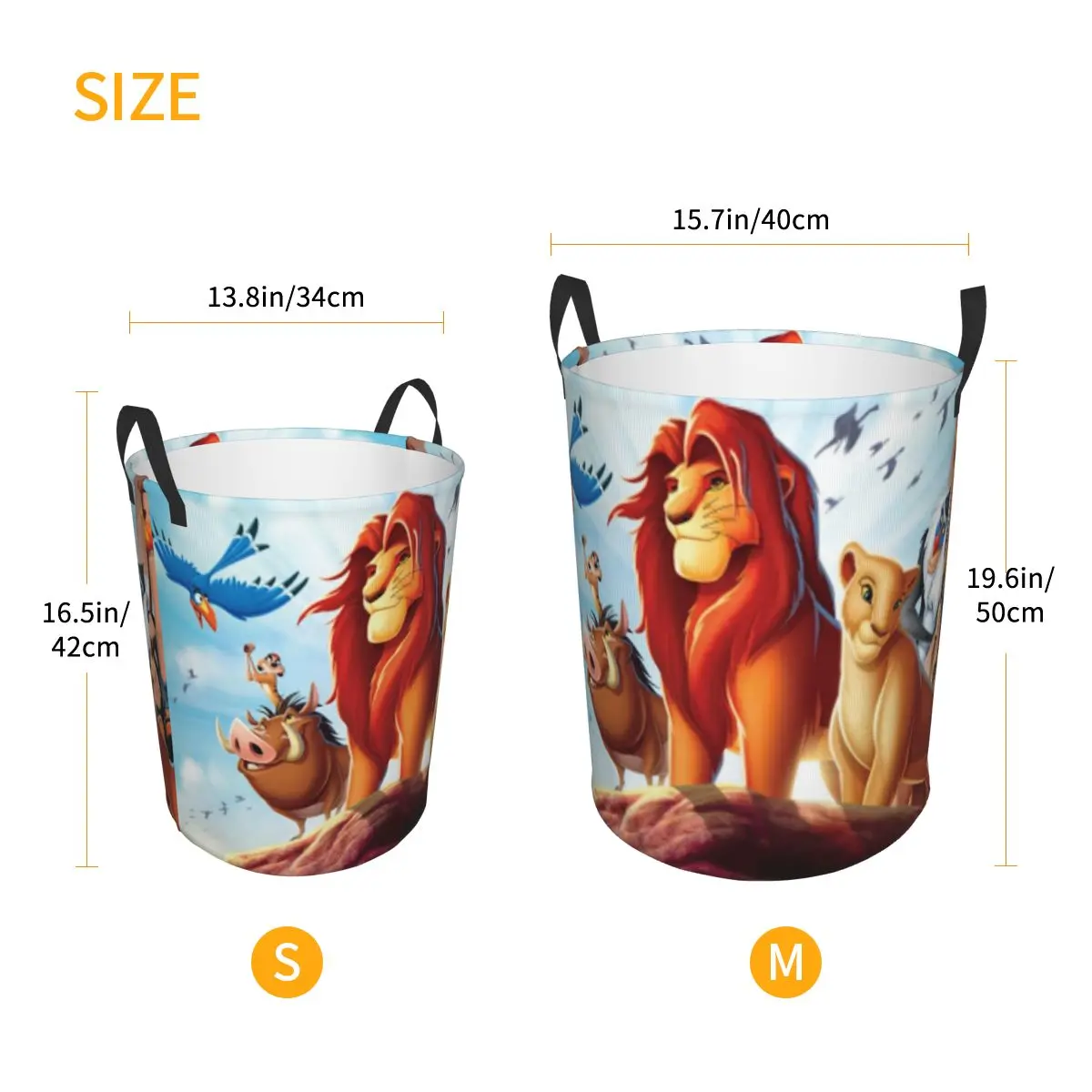 Корзина для белья Король Лев складная корзина