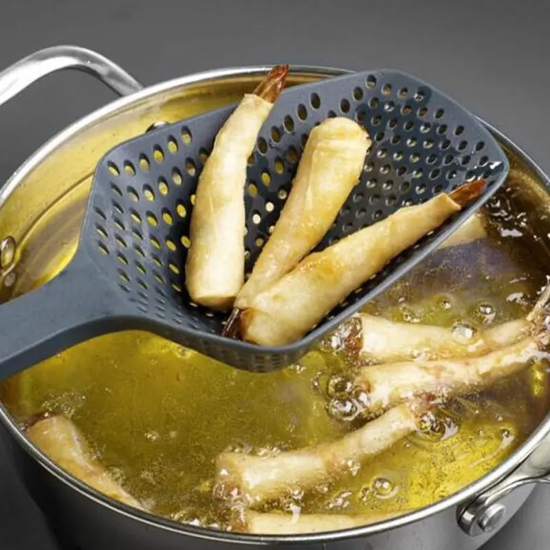 Ложка-дуршлаг универсальная черная 12 3*34 см