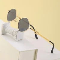 luxury rhombus sunglasses for women glamour brand ladies shades stylish with letter chain accessories