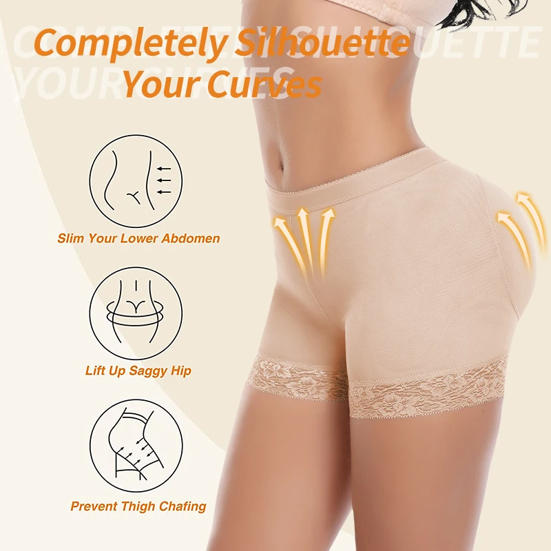 Fake Ass Seamless Women Body Shaper Slimming Panties Shapewear Hip Enhancer Booty Pad Push Up Butt Lifter Boyshort Underwear