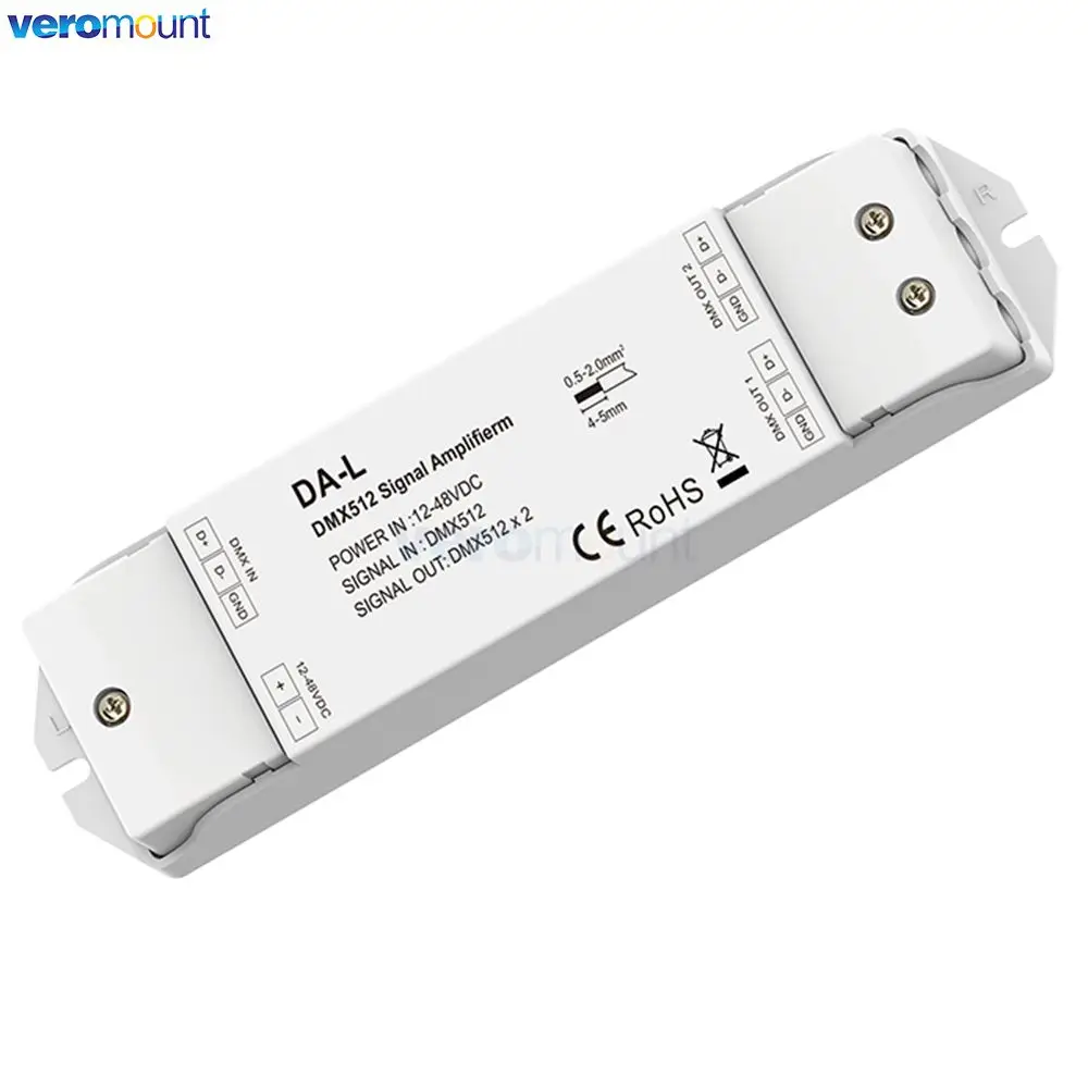 Фото Skydance DMX512 Усилитель сигнала Повторитель сигнала DMA 4-канальный DA DA-L DA-RDM DA-L-RDM 2-канальный DMA2X3 6-контактный разветвитель DMX 12 В №4