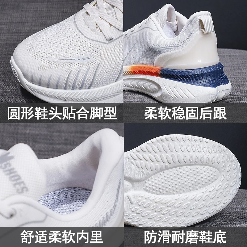 New Outdoor Waterproof Men's Running Shoes Sweat-absorbing Odor-proof Mesh Lined Sneakers Soft flexible Male sports shoes 35-44
