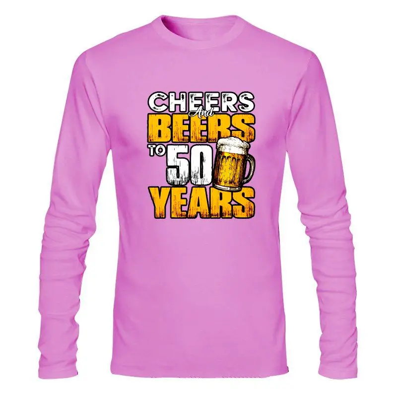 

Мужская одежда, новинка, футболка в стиле кэжуал для влюбленных в пиво на 50-летие, забавная крутая Повседневная футболка унисекс