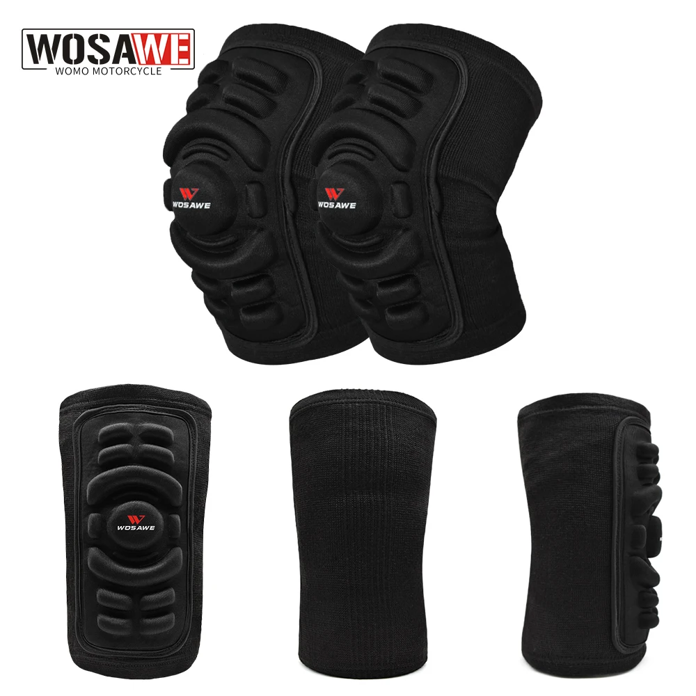 

WOSAWE Motorcycle Elbow Knee Pads Mountain Bike Protection Set Dancing Knee Brace Support MTB Downhill Moto Knee Protector