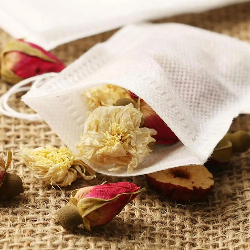 

New 100pcs Food Grade Non-woven Fabric Tea Bags Tea Filter Bags For Spice Disposable Tea Bags Disposable Tea Bags Filter Bags