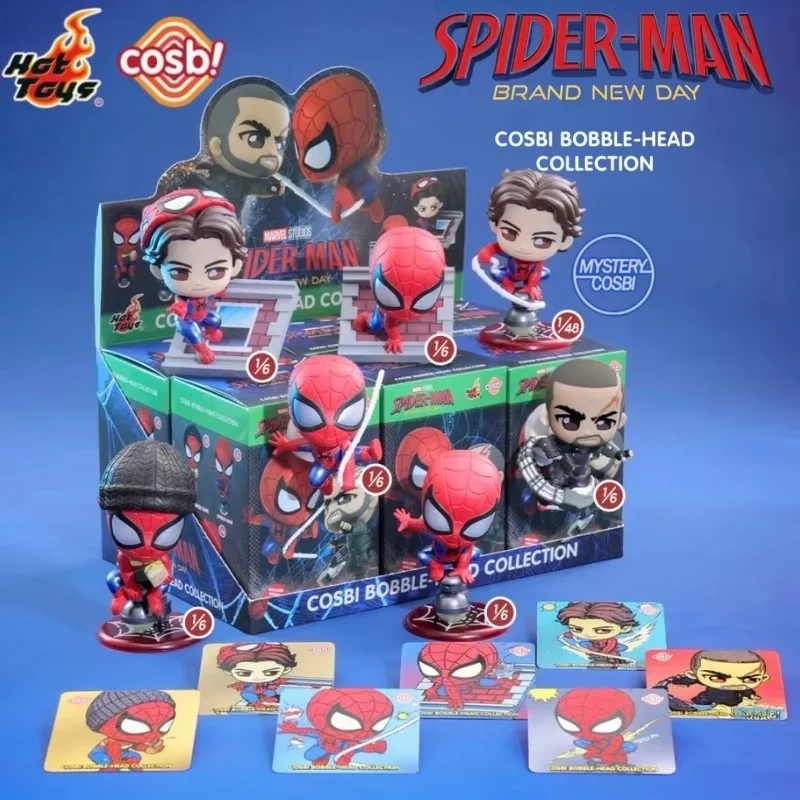 Фото Новинка Hot Toys: Брелок-фигурка Cosbi Marvel Spider-Man из серии New Day, коллекционная фигурка в слепой коробке, подарок №2